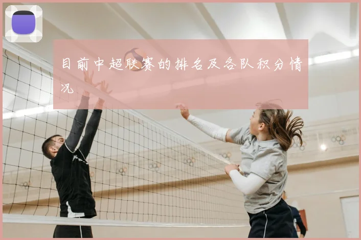 目前中超联赛的排名及各队积分情况